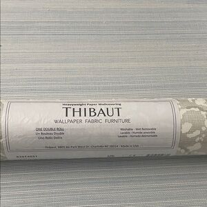 Thibaut Elegant Gray Floral Wallpaper